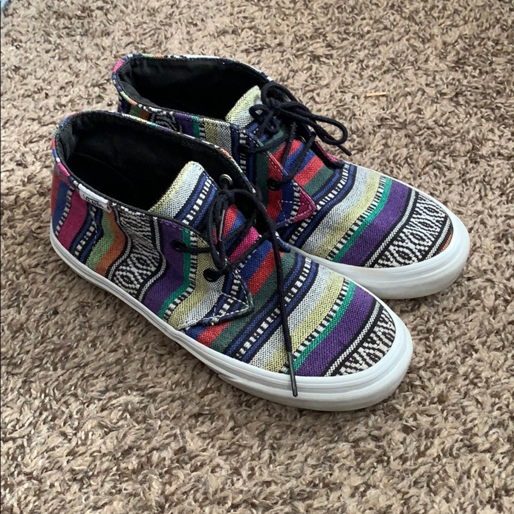 Vans unisex tribal print midtop shoes